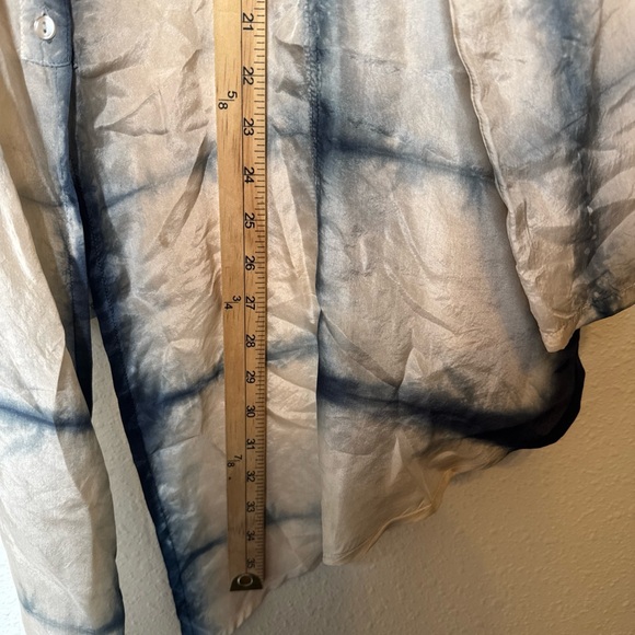 Johnny Was Biya 100% Silk Tie Dye Oversized Tunic Blouse - Picture 8 of 9